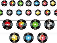 3 Packs Rock and Roll Music Party Decorations 7 Inch 21 Pcs 1950’S Paper Record