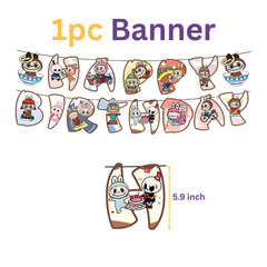 Cartoon Monster Rabbit Birthday Party Decor Kit – Tableware Set for Kids 42 pack