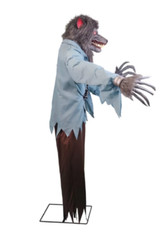 6′ Swiping Arm Werewolf Animated Halloween Decor Growls and howls