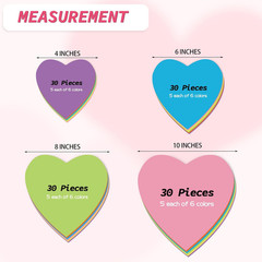 120 Pieces Heart Cutouts Paper Heart Cutouts Paper Hearts 4 Size Large Heart Pap