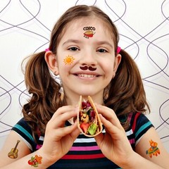 60 Pieces Cinco De Mayo Mexican Fiesta Tattoos for Kids, Fiesta Party Decorat…