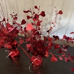 Valentine’s Day – Red – Love – Shiny Hearts Party Decor Balloon Weights 12”
