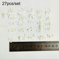 Vivid HO OO Gauge White Workmen Figures Set for Model Train Layout Pack of 27