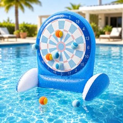 Inflatable Dart Board Water Game for Kids Pool Toys with Sticky Balls, Safe …