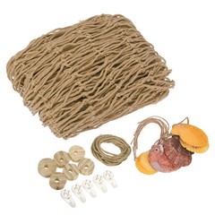 Decorative Fishing Net 40″x80″ Fish Net DECORative with Shell Light Brown