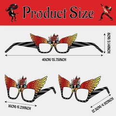 24 PCS Rock and Roll Party Decorations Rock Star Paper Glasses Rock Photo Boo…