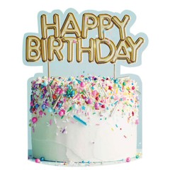 HAPPY BIRTHDAY CAKE 23″ Tall Plastic Outdoor YARD SIGN Decor FREE SHIPPING