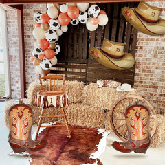 4 Pcs Western Themed Party Balloons Western Boot Balloons Cowboy Hat Balloon Wil