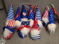 Patriotic Red White and Blue Gnome Decor Lot of 10 Different