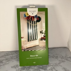Kate Spade New York Décor Kit w/ Customizable Banner – Party Backdrop – NEW