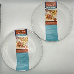 Nordic Ware Microwave Everyday Dinner Plates Set of 4 – 10 Inch White BPA Free