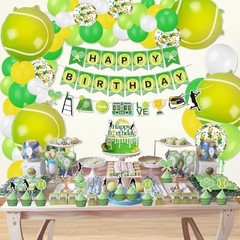 Tennis Party Decorations, Includes Tennis Happy Birthday Banner, Tennis Balloons