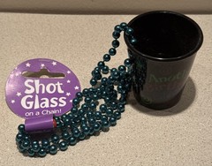 Another Birthday Shot Glass Necklace ~Wear Your Shot Glass Around Your Neck. NEW