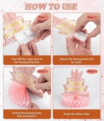 Celebrate in Style: 9 Pcs 80th Birthday Honeycomb Decorations – Unique Design