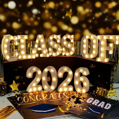 Marquee Numbers 2026 Light up Numbers for 2026 Prom Graduation Marquee Letters C