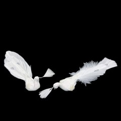 1 Set Artificial Peacock Bird Glitter Gems Accent Decor Foam Feather Floral Arts