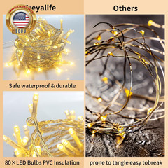 Fake Vines for Room Decor(12 Pack 84 Ft),With CE Certified 80 LED String Lights,