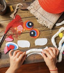 DIY Chinese New Year Lantern Handheld Lantern with Light – Arts and Craft