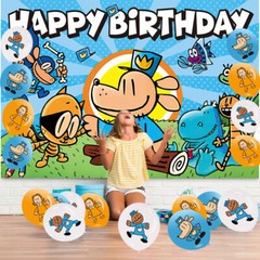 Dog Man Party Supplies Birthday Decorations Set Plate Balloon Banner Cake Topper