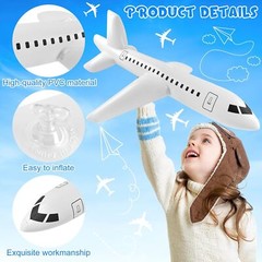 8 Pieces Inflatable Airplane Balloon 40 Inch Large Inflatable Plane Balloon W…