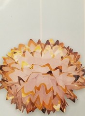 Celebration Colorful Foil Trimmed Tissue Pom Pom Hangers 17″ 1/Pk, Select Color