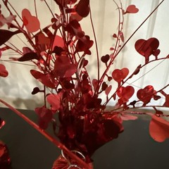 Valentine’s Day – Red – Love – Shiny Hearts Party Decor Balloon Weights 12”