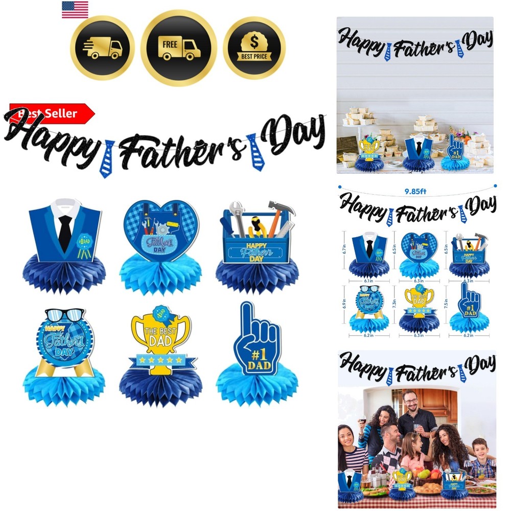 Father’s Day Decorations Banner Table Centerpiece Party Supplies Gift for Dad