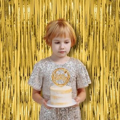 Voircoloria 2 Pack Gold Foil Fringe 39.6″W x 98.4″L (Pack of 2),