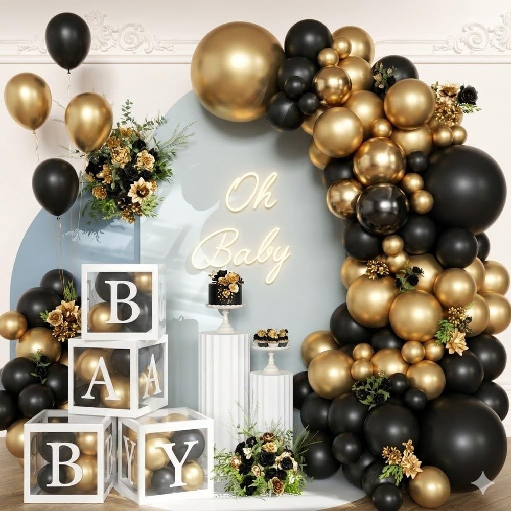 60th Birthday Decorations for Men Women (21pack) Cheers to 60 Years Black Gold