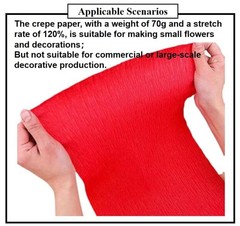 Cardinal Red Crepe Paper Roll 8.2ft Long 17 Inch Wide Party Decoration 1 PCS