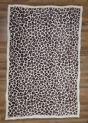 Oversized Leopard Print Sherpa Lined Pet Blanket 40″ x 60″