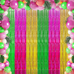 Luau Hawaiian Party Decorations, Luau Party Decorations, Green Rose Red and Yell