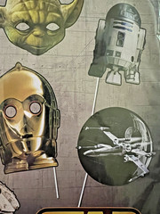 Star Wars Party Photo Booth Props 8 Count Darth Vader Yoda R2D2 C3PO Trooper New