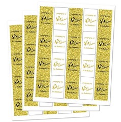 45 & Fabulous Miniatures Candy Bar Wrapper, (Set of 60) Mini Candy Bar Stickers