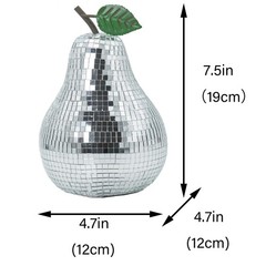 Disco Ball Pear Wedding Decor – Silver Pear-Shaped Centerpiece