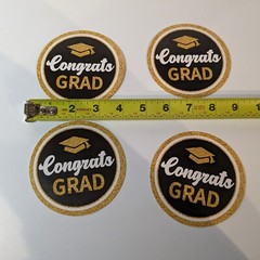 2024 Graduation Decorations Set of 26 Pieces, White, Gold and Black Party Decor