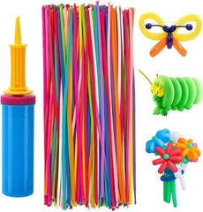 Kit de globos con bomba, globos largos giratorios, decoración para fiestas