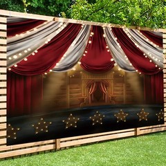 Red Circus Tent Backdrop Carnival Night Theme Party Baby Shower Photo Background