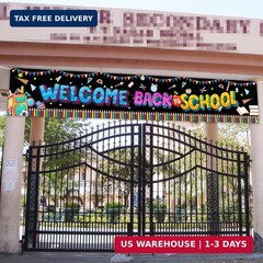 Large Welcome Back to School Banner 120×20 Inch, Back To School Decorations Back