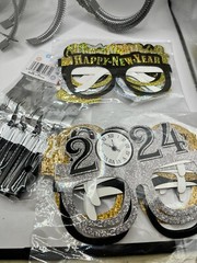 Happy New Year Party Decorations | 2024 Glasses | Head Bands Gold/Silver