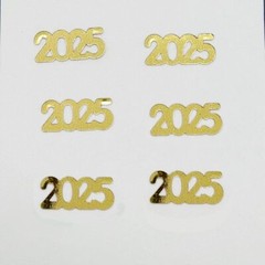 Gold 2025 Confetti Year 2025 Glitter Metallic Retail Pack #7642 QS0