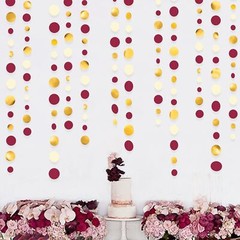 46 Ft Maroon Gold Party Decorations Burgundy Beige