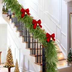 2Pcs 6Ft Artificial Norfolk Pine Garlands Artificial Christmas Garlands Greenery