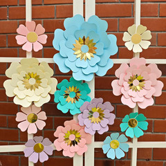 Pastel Paper Flower for Wall Decor Easter Flowers Supplies Birthday Bridal Baby