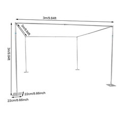 Adjustable 4 Post Hardware Kit, Outdoor Wedding Party Stand, Backdrop Stand