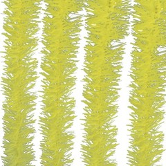30FT Shiny Light Yellow Tinsel Garland Christmas Plastic Fringe Foil