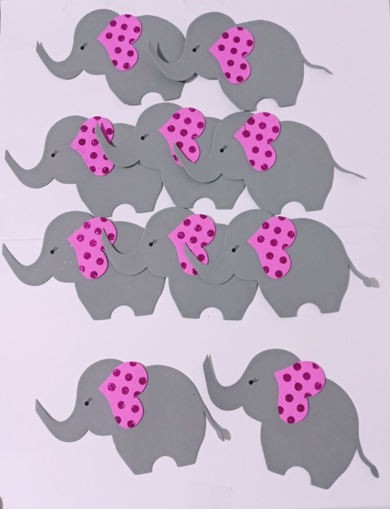 10 Baby Shower Elephants Centerpiece Decor Recuerdos Foam Large Favors Elefantes