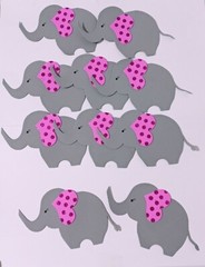 10 Baby Shower Elephants Centerpiece Decor Recuerdos Foam Large Favors Elefantes