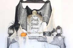 2 Pack Large Black Creepy Halloween Cloth Gauze & Spiders Web Party Decoration