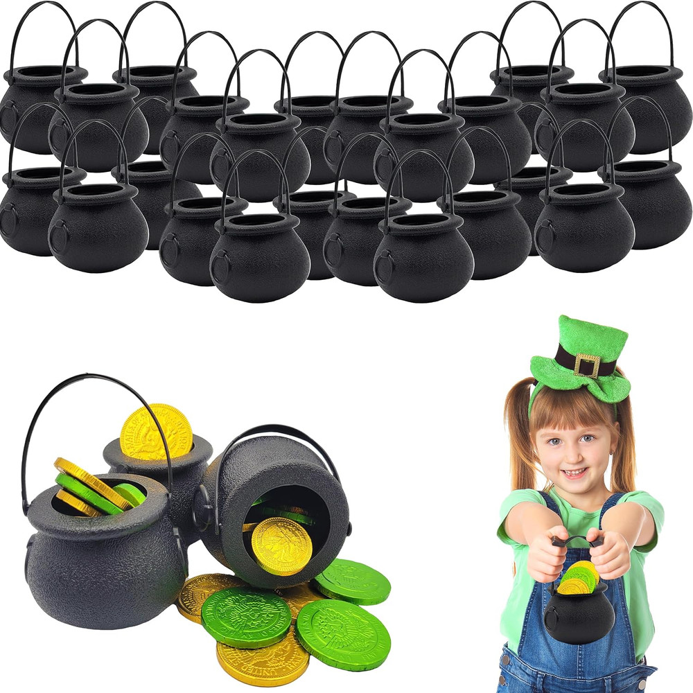 Black Candy Cauldron Kettles, Party Decoration Supplies, St. Patrick’S 3″ Inches